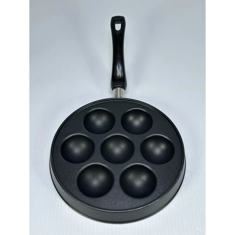 2 NORDIC WARE Ebelskiver Filled Pancake Pan 7 Cavities Spherical